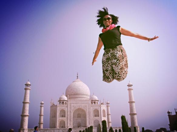 Flying over the Taj Mahal